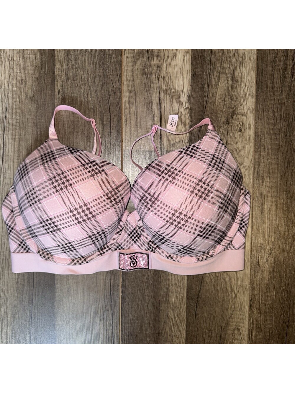 Victoria Secret Shine Patch Perfect Shape Full Coverage Push-Up Bra 36DD- NWT
